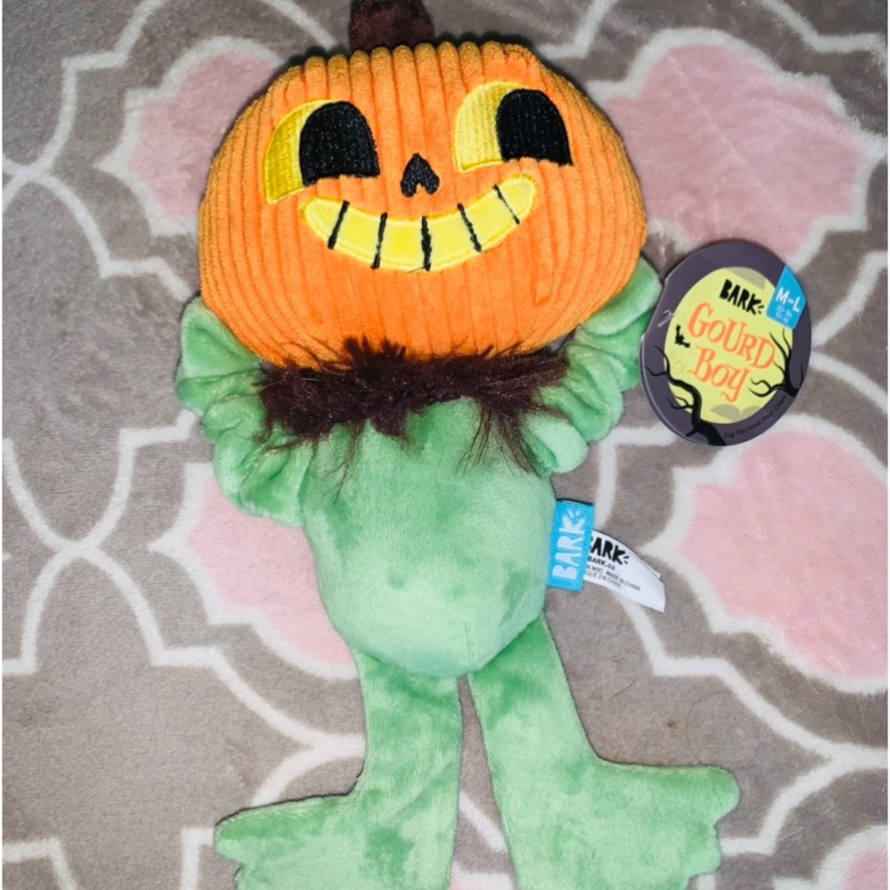 NEW BARKBOX HALLOWEEN DOG TOY CALLED GOURD BOY SIZE M-L